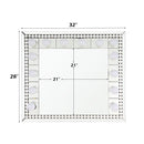 Farai - 28" Accent Mirror - Mirrored & Faux Crystal Diamonds