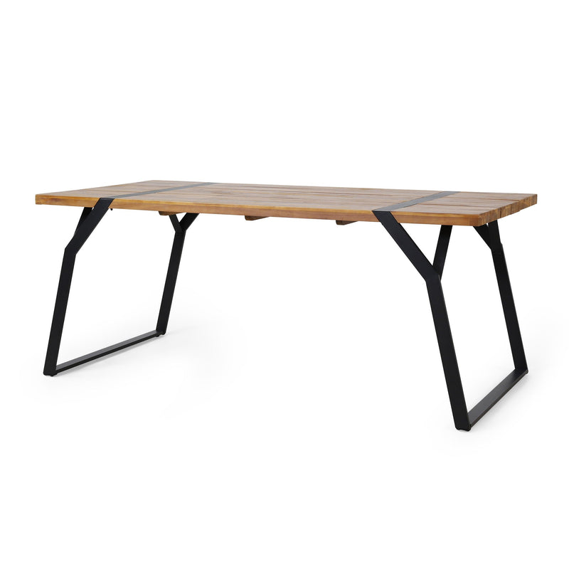Zora Dining Table Industrial & Iron Table - Black, photo 6 of 12