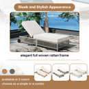 Outdoor Lounge Chair With 5 Position Backrest With Cushion And Wheels by HouseOfZazla