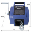 Reversible Electric 12V Trailer Winch for Boats Up to 6000 lbs - Blue by HouseOfZazla