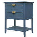 2 Drawer Side table,American style, End table,Suitable for bedroom, living room, study