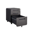 3 Drawer Mobile File Cabinet Under Desk Office, Simple Style Versatile Storage Cabinet For Legal / Letter / A4 Files, 5 Wheel Design Anti-Tilting Cold Rolled Steel Waterproof Moisture-Proof by HouseOfZazla