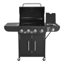 Gas Grill, 4 Burner Propane Gas Grill with Side Burner by HouseOfZazla