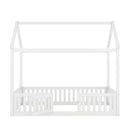 Wood House Bed With Fence And Door by HouseOfZazla