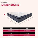 Hybrid Plush Foam Mattress, Soft Polyester Knit Cover, Multi Layer Foam Mattress - White / Gray - King