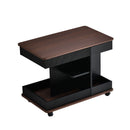 Adjustable End Table With Wheels, 360°Rotating Top And Storage Space by HouseOfZazla