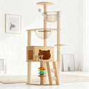 Cat Tree Tower 59" with Dual Acrylic Capsules & Scratching Posts