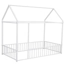 Metal Bed House Bed Frame With Fence by Unique Piece Furniture