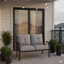 All-Weather Loveseat 2 Seats Sofa With Cushions by HouseOfZazla