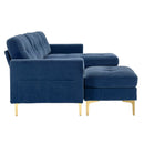 Modern L - Shape Convertible Sectional Sofa With Movable Ottoman by HouseOfZazla