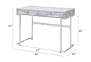 Tigress - Printed Faux Marble Top Writing Desk - White by Unique Piece Furniture
