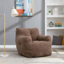 Soft Teddy Fabric Tufted Foam Bean Bag Chair With Teddy Fabric by HouseOfZazla