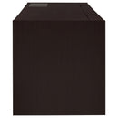 Halston - 3 Drawer Office Computer Desk With Keyboard Tray - Cappuccino