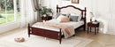 Pine Wooden Bed With Upholstered Headboard And Panel Footboard, With Two Bed Rail Support Feet And Central Platform Support Feet by HouseOfZazla