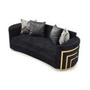 Soledad - Sofa With Upholstery And Hued Accents - Black by HouseOfZazla