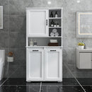 Laundry Cabinet with Doors and Shelf, Tilt-Out Laundry Hamper, Multiple Storage Space by HouseOfZazla