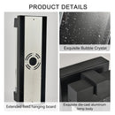 Black Aluminum Outdoor Wall Light with Bubble Crystal