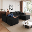 95" Cloud Sectional Sofa with 1 Ottoman