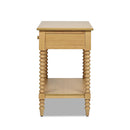 Easton 28" Modern Farmhouse Turned 1-Drawer Storage Side Table