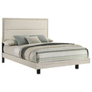 Strout - Queen Panel Bed With Upholstered Headboard - Rustic by HouseOfZazla