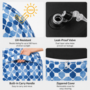 Outdoor Inflatable Ottoman – Coastal Mosaic