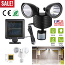Solar Lights 22LEDs Outdoor Security Lights Motion Sensor IP44 Water-Resistant 360¡ Rotatable Dual Heads Solar Wall Light for Entryways Stairs Yard Ga