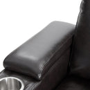 Power Motion Recliner With USB Charging Port And Hidden Arm Storage 2 Convenient Cup Holders Design And 360 Degree Swivel Tray Table by HouseOfZazla