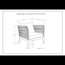 Santiago - Outdoor Conversation Chair - Slate Gray