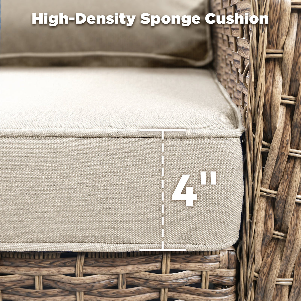 2-Person Outdoor Wicker Swivel Rocker Seating Group, photo 8 of 10