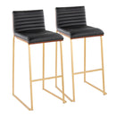 Mason Mara - Contemporary Versatile Desig Fixed Height Barstool (Set of 2) by HouseOfZazla