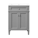 Bathroom Vanity With 2 Doors And Tip Out Drawer, Soft Closing Hinges by HouseOfZazla