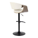 Symphony - Mid Century Modern Adjustable Barstool With Swivel With Rounded T Footrest (Set of 2) by HouseOfZazla