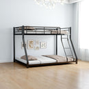 Bunk Bed Frame With Ladder And Guardrail, Heavy Duty Noise Free Design Metal Construction