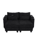 Convertible Chaise Lounge Sofa Chair With USB Ports, Cup Holders, Phone Holder And Storage by HouseOfZazla