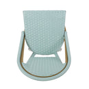 29.5' Outdoor PE Rattan and Aluminum French Barstools, Set of 2