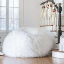 Mahin - Rounded 5 Foot Bean Bag Cozy Modern Design - White by Unique Piece Furniture