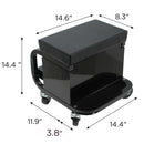 Rolling Creeper Garage Seat With 3 Built-In Drawers by HouseOfZazla