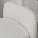 52" Bench for Bedroom End of Bed Modern Contemporary Design Ottoman Couch Long Bench Window Sitting Fireplace Bench, Teddy White (Ivory)