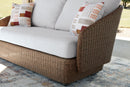 Double Point - Loveseat, Swivel Chairs Set (Set of 3) - Beige