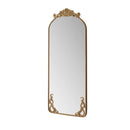 Full Body Arched Mirror With Vintage Carved Applique by Unique Piece Furniture