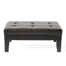 Chatham Ottoman With Drawer Leather Storage Solution - Dark Coffee by HouseOfZazla