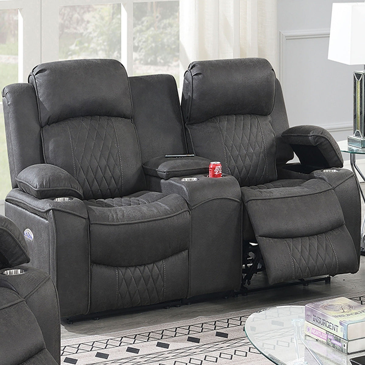 Power Motion Living Room Set With USB Port, Adjustable Headrest, Cup Holder, photo 23 of 28