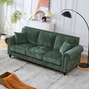 3 Seater Sofa With Tufted Upholstery, Rolled Arms, Nailhead Trim by Unique Piece Furniture