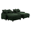 Sectional Sofa Upholstered Sofa With Two Removable Ottoman, Two USB Ports, Two Cup Holders And Large Storage Box For Living Room by HouseOfZazla