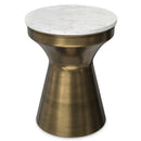 Raquel - Side Table - Antique Brass / White by HouseOfZazla