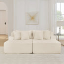 Two-Seater Lazy Sofa Lounge Chair in Beige