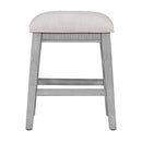 4-piece Dining Bar Table Set with 3 Upholstered Stools, Multifunctional Dining Table with 3 Drawers (Gray)