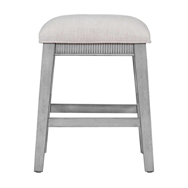 4-piece Dining Bar Table Set with 3 Upholstered Stools, Multifunctional Dining Table with 3 Drawers (Gray)