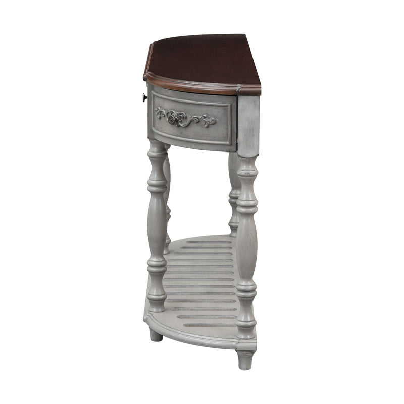 52"Modern and Contemporary Curved Console Table Sofa Table Entryway Table for Hallway Living Room with 4 Drawers and 1 Shelf