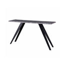 Acacia Wood And Metal Console Table, Live Edge, Angled Legs, Modern Living Room Furniture - Gray / Black by HouseOfZazla